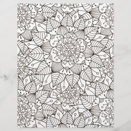 Kleurplaat Mooie bloem plakboek papier