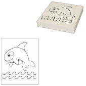 Kleurplaat Orca Walvis Rubberstempel (Gestempeld)