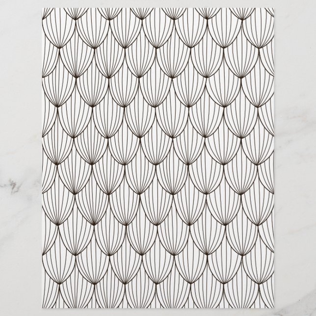 Kleurplaat Shingles Petals Scrapbook Paper (Voorkant)