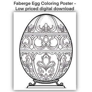 Kleurplaat - Sier ei, Kleur je eigen Poster