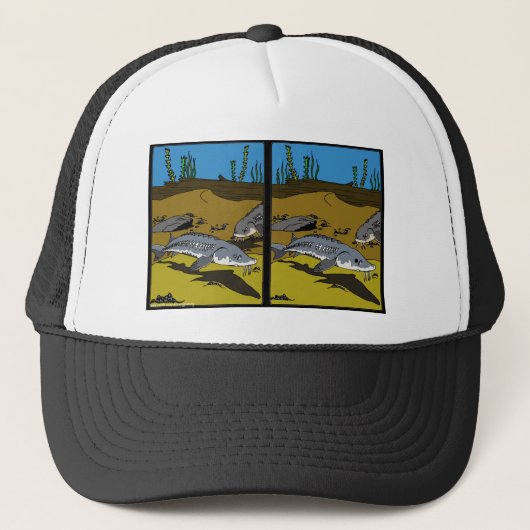 KLEURPLAAT STEUR EN SCHUBBEN - hoed/muts Trucker Pet (Voorkant)