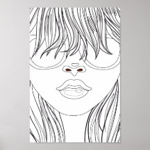 Kleurplaat strand meisje