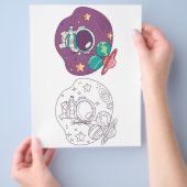 Kleurplaat van de buitenruimte flyer (Hand)