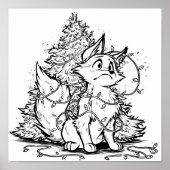 Kleurplaat van Flicker de Vos Kerstmis Augurk Poster (Voorkant)