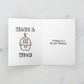 Kleurplaat Verjaardag | Afro-Amerikaanse Cartoon Kaart (Binnen)