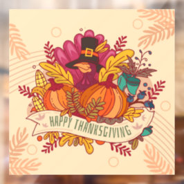 Kleurplaat voor Thanksgiving ramensticker Raamsticker