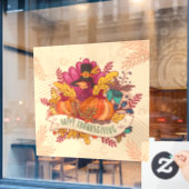 Kleurplaat voor Thanksgiving ramensticker Raamsticker (Cafe Raam)