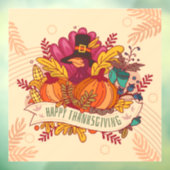 Kleurplaat voor Thanksgiving ramensticker Raamsticker (Vel 3)