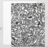 Kleurplaat voor volwassenen - William Morris bloem (Voorkant / Achterkant)