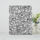 Kleurplaat voor volwassenen - William Morris bloem (Staand voorkant)