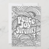 Kleurplaat Vrede Vreugde Sereniteit Abstract Patro Feestdagenkaart (Voorkant)
