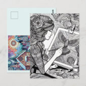 Kleurplaten Cadeaupapier voor Kleurboek Cadeaus Briefkaart (Voorkant / Achterkant)