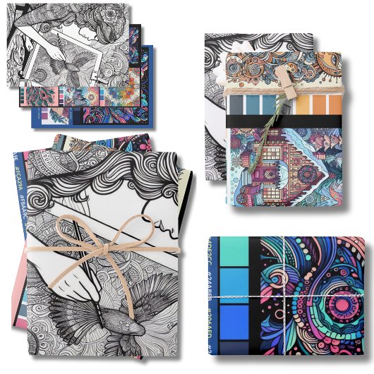 Kleurplaten Cadeauverpakking voor kleurboekcadeaus Inpakpapier Vel