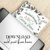 Kleurplaten Flashcards Activiteit Baby shower Teke Poster