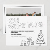 Kleurplaten Kerst Foto Kaarten (Voorkant / Achterkant)