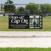 Kleurplaten uit, Pet op atleet Afstuderen Foto Spandoek (Insitu)