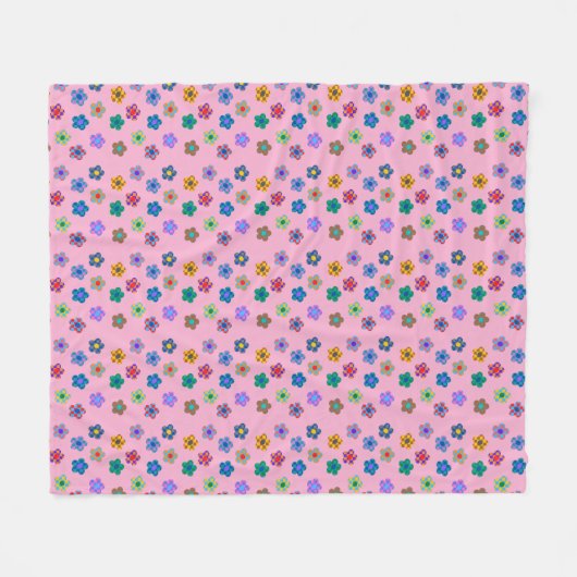 Kleurpleinen Fleece Deken (Voorkant (Horizontaal))