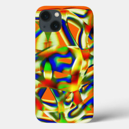 Kleurpleisters op gekraakte groenbeige strepen Case-Mate iPhone case