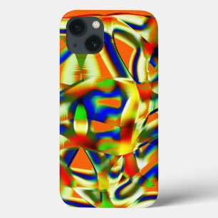 Kleurpleisters op gekraakte groenbeige strepen Case-Mate iPhone case