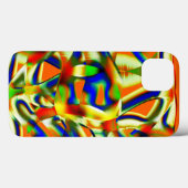 Kleurpleisters op gekraakte groenbeige strepen Case-Mate iPhone case (Achterkant (horizontaal))