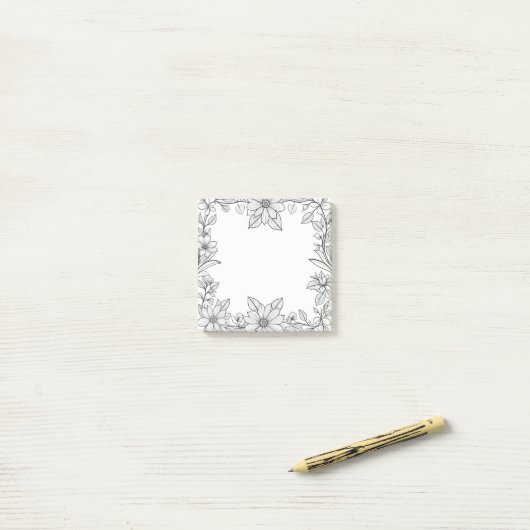 Kleurplezier Bloemenrand Post-it Notities Post-it® Notes (Op bureau)