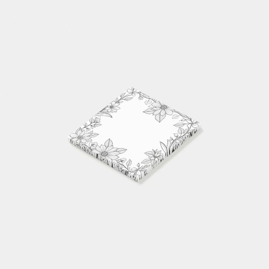 Kleurplezier Bloemenrand Post-it Notities Post-it® Notes (Schuin)