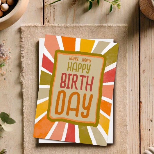 Kleurplezier vrolijk gelukkige verjaardag eenvoudi bedankkaart