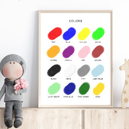 Kleurposter – Voorschoolse Muurkunst Poster