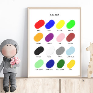 Kleurposter – Voorschoolse Muurkunst Poster