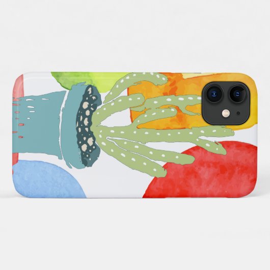 Kleurpotcactus Case-Mate iPhone Case (Achterkant (horizontaal))