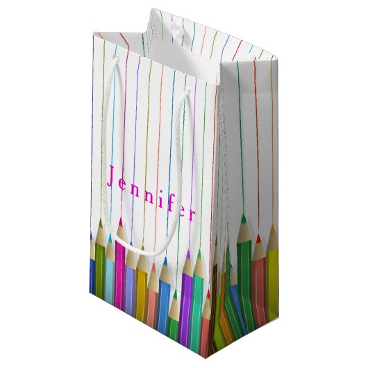 Kleurpotloden Aangepaste Cadeautas Terug naar Scho (Voorkant Gekanteld)
