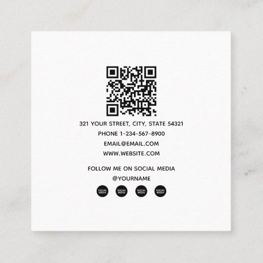 Kleurpotloden Art School Teacher Tutoring Vierkante Visitekaartje (Achterkant)