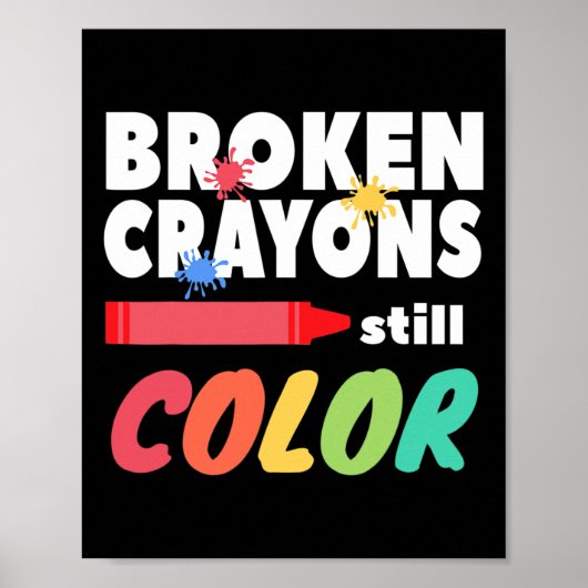 kleurpotloden kleuren nog steeds mentaal gezondhei poster (Voorkant)