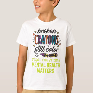 kleurpotloden kleuren nog steeds psychisch gezondh t-shirt