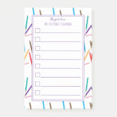 Kleurpotloden Lijst Teacher to Do Post-It Notes (Voorkant)