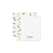 Kleurpotloden Notitiekaartje (Voorkant / Achterkant in situ)