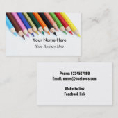 Kleurpotloden op maat visitekaartje (Voorkant / Achterkant)