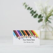 Kleurpotloden op maat visitekaartje (Staand voorkant)