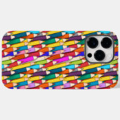 Kleurpotloden patroon Case-Mate iPhone case (Achterkant (horizontaal))