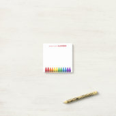 Kleurpotloden Persoonlijke Leerkracht Post-it® Notes (Op bureau)