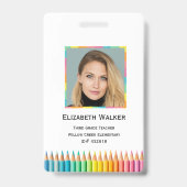 Kleurpotloden School Leraren Badge (Achterkant)