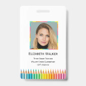 Kleurpotloden School Leraren Badge (Voorzijde)