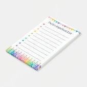 Kleurpotloden & Sterren Belangrijke Takenlijst Post-it® Notes (Schuin)