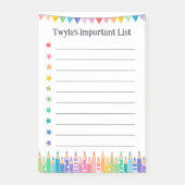 Kleurpotloden & Sterren Belangrijke Takenlijst Post-it® Notes (Voorkant)