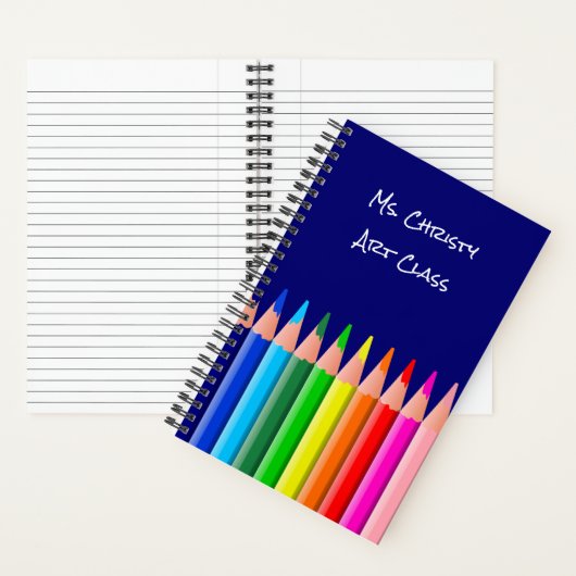 Kleurpotloden Terug Naar School Notitieboek (Binnen)