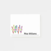 Kleurpotloden Tweede Klas Leraar  Post-it® Notes (Voorkant)