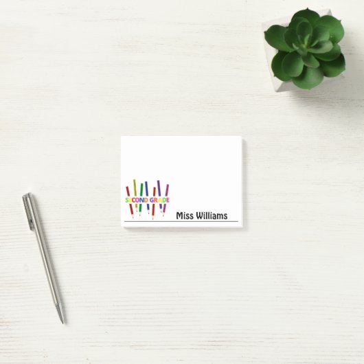 Kleurpotloden Tweede Klas Leraar  Post-it® Notes (Kantoor)