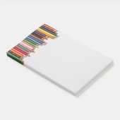 Kleurpotloden, verf, meerkleurig artistiek gereeds post-it® notes (Schuin)