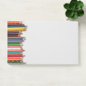 Kleurpotloden, verf, meerkleurig artistiek gereeds post-it® notes (Kantoor)