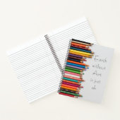 Kleurpotloden verven veelkleurige kunstenaar Journ Notitieboek (Binnen)